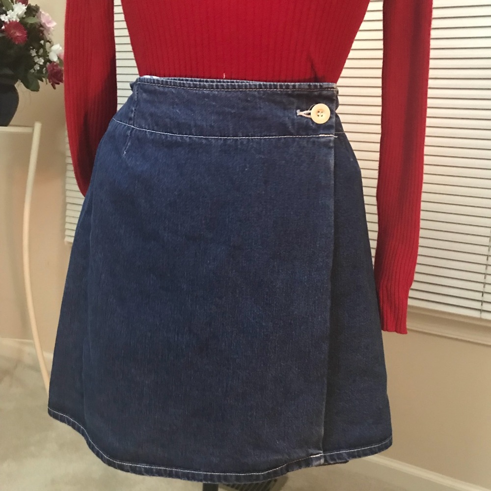 Banana Republic denim wrap skirt